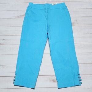 JM Collection Core Fashion Capri Pants in Light Blue Small - New With Tags